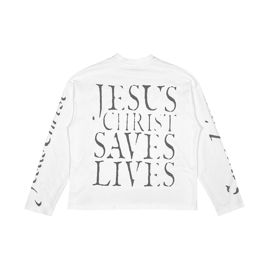 Waffle Knit Long Sleeve - White (v2)