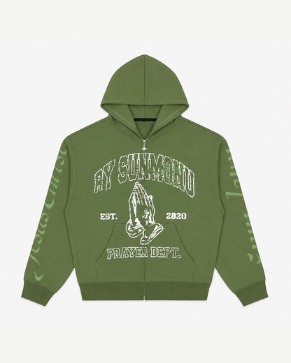 Prayer Dept Hoodie - Matcha Green
